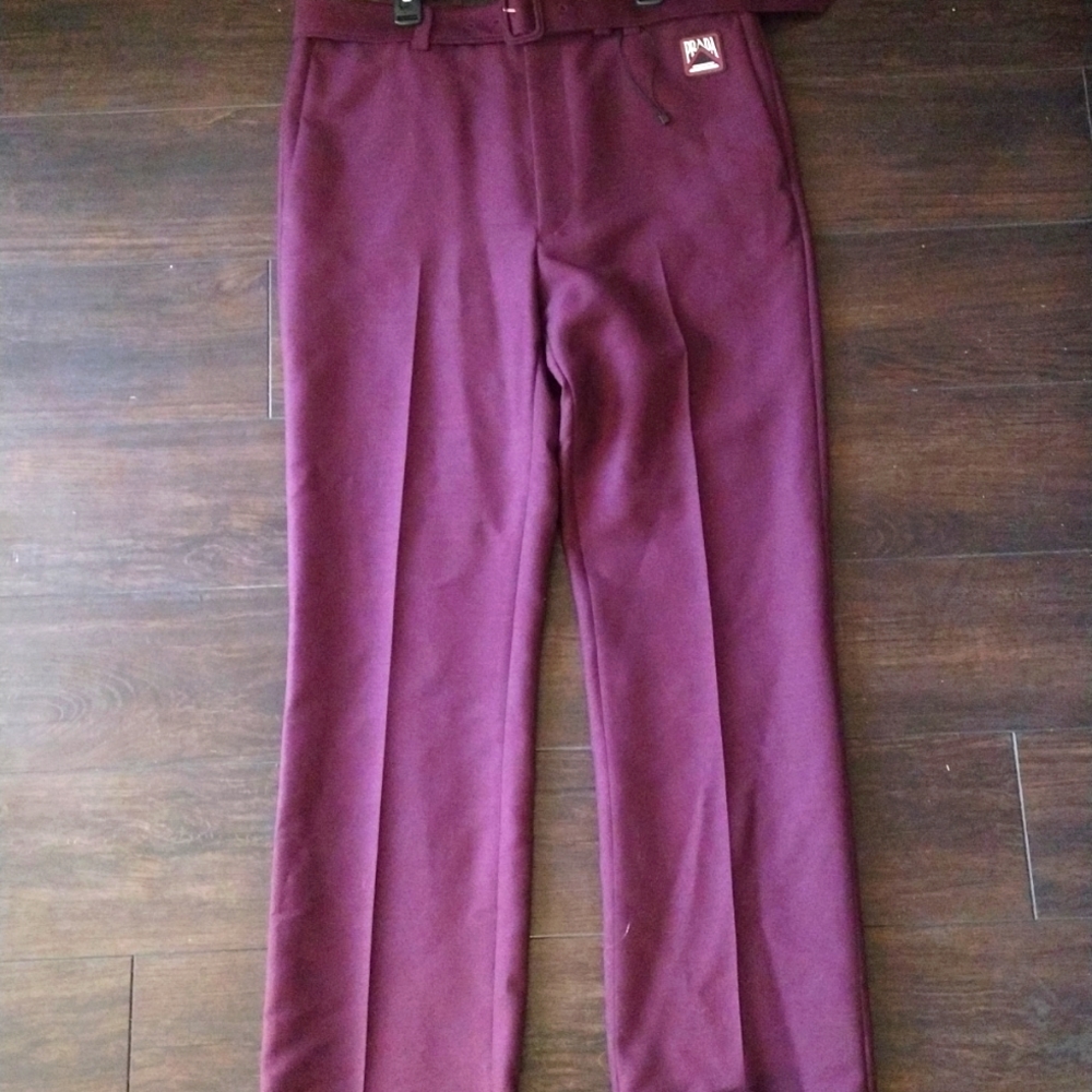  PRADA Mohair Blend Pants In Bordeaux